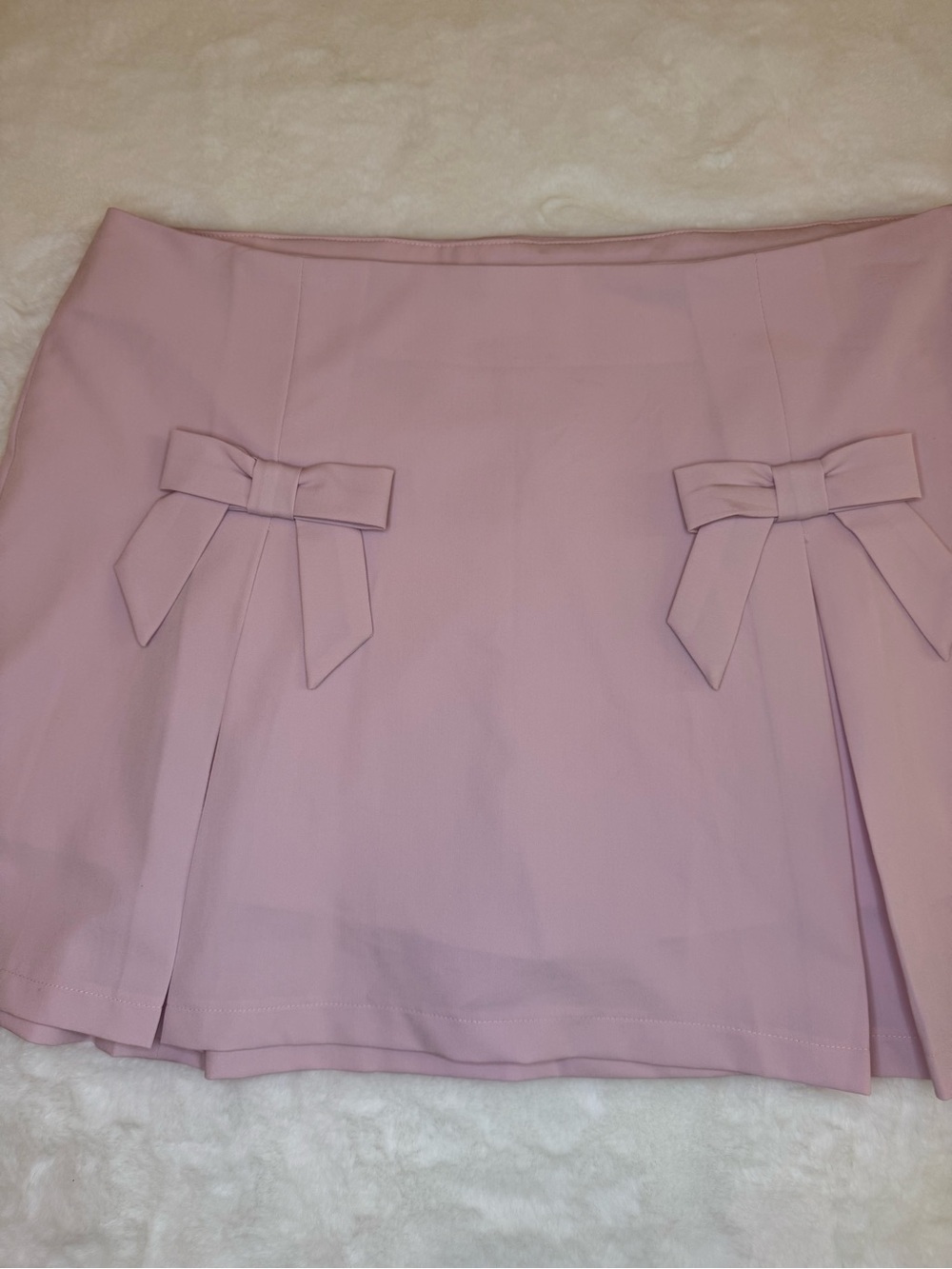 ARULA Pastel Pink High-Waist Bow Skort - Picture 3 of 5